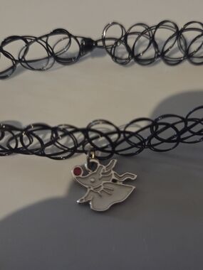 Nightmare Before Christmas Character Zero Black Choker Necklace